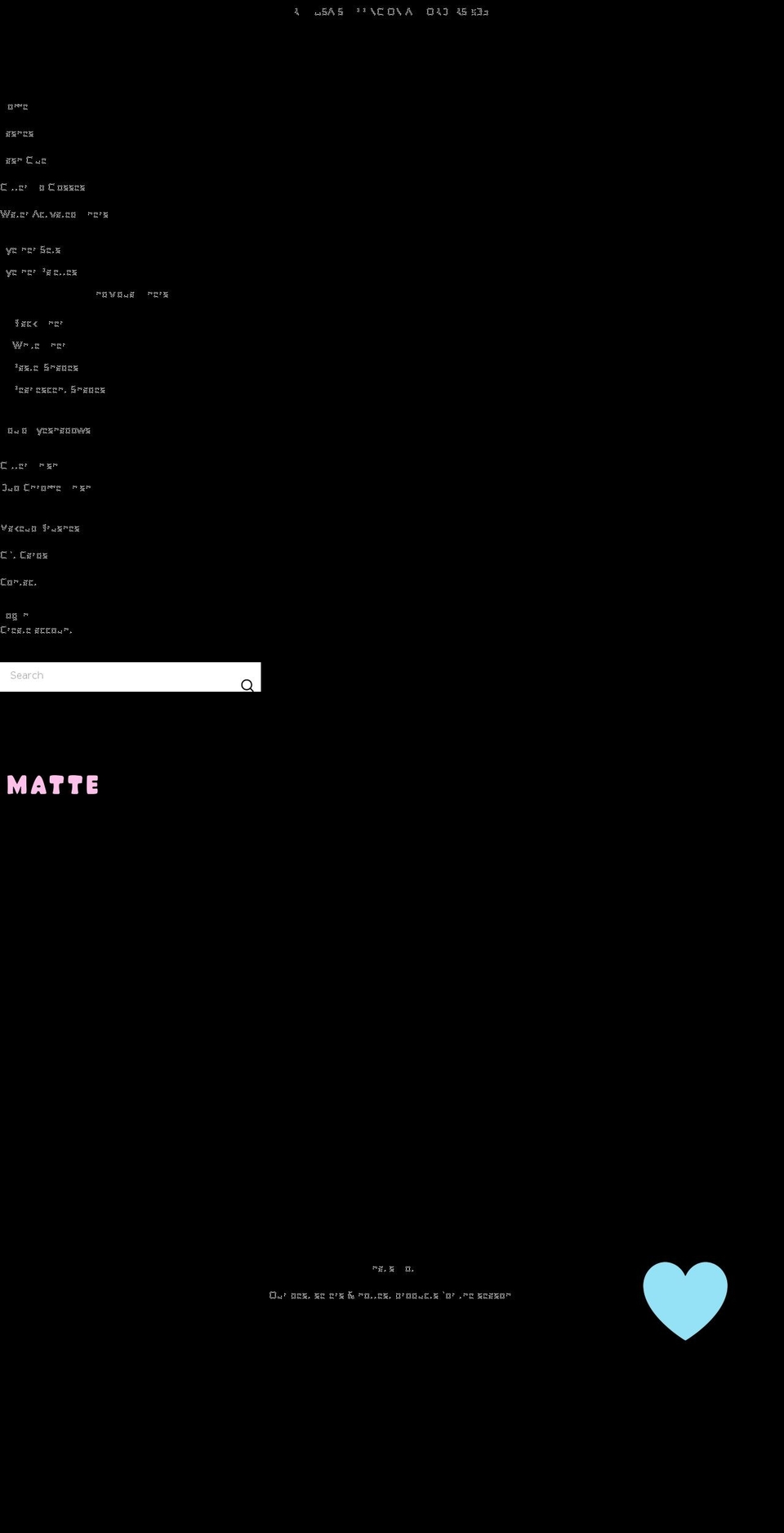 mattelashes.com shopify website screenshot