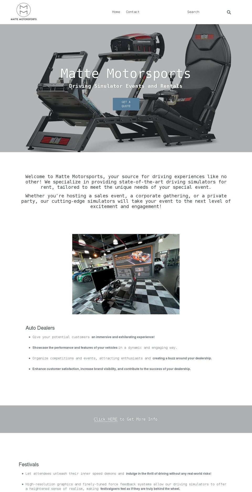 mattemotorsports.com shopify website screenshot