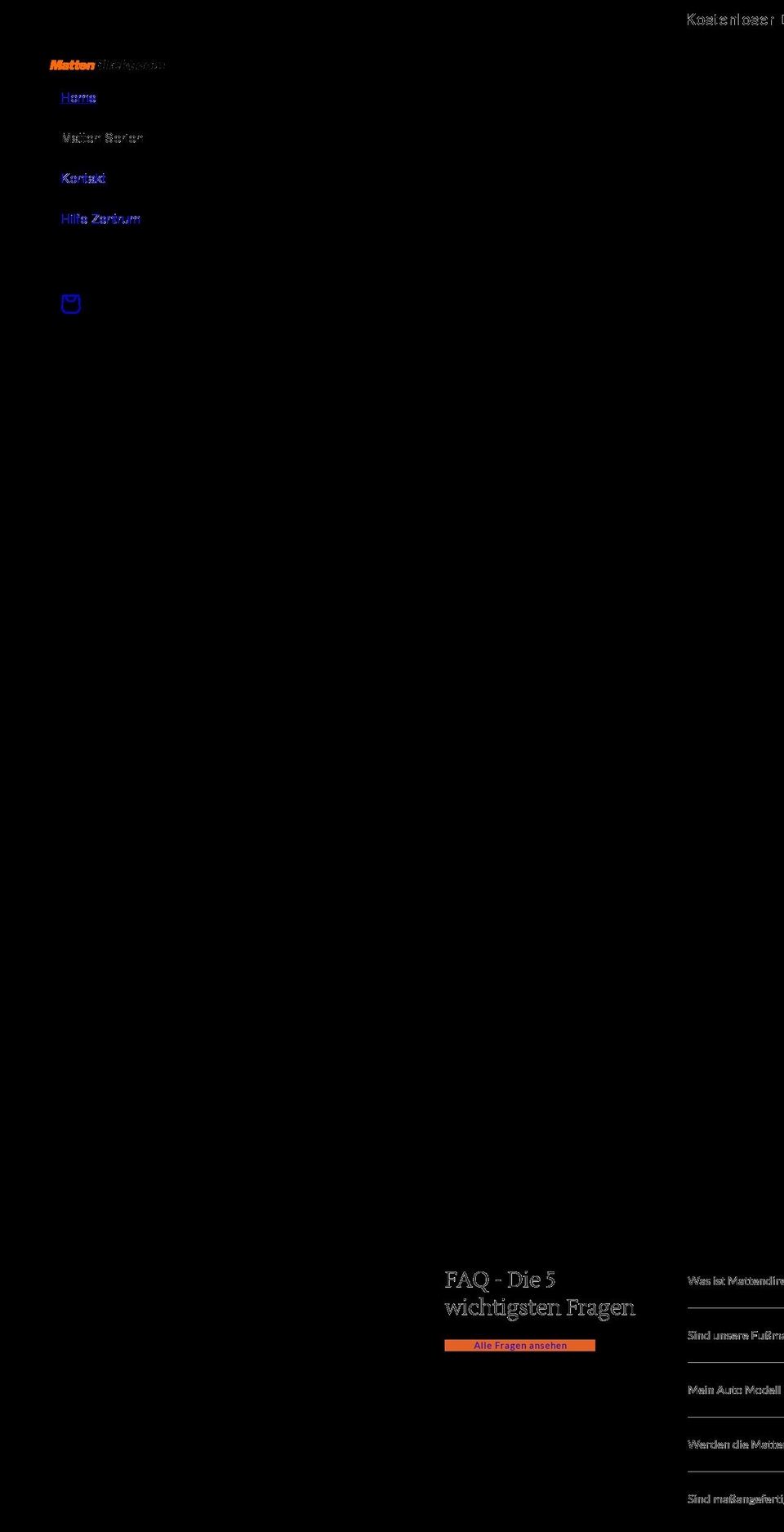 mattendirekt.com shopify website screenshot