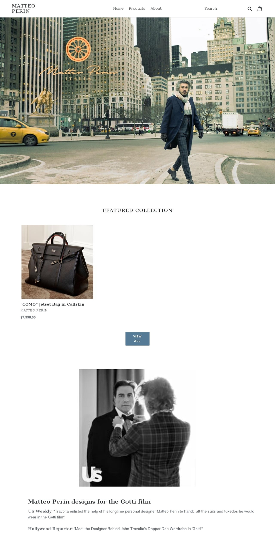 matteoperin.myshopify.com shopify website screenshot