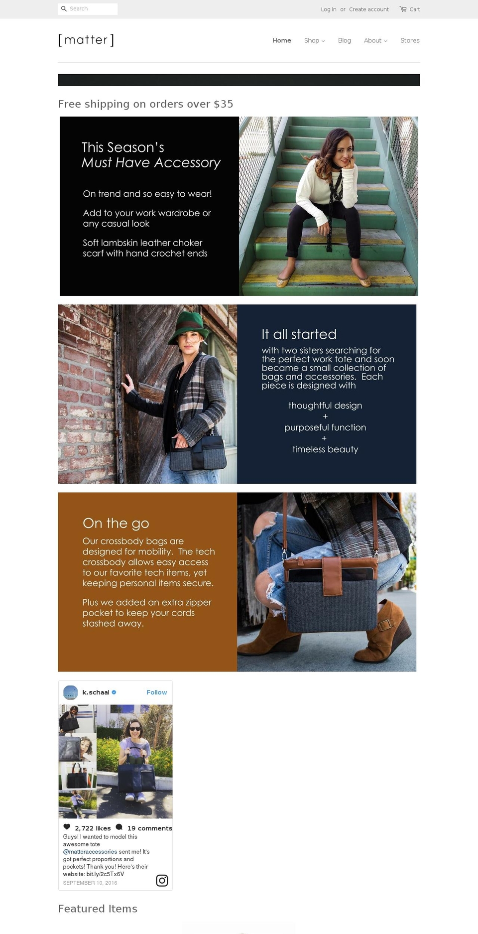 matteraccessories.com shopify website screenshot