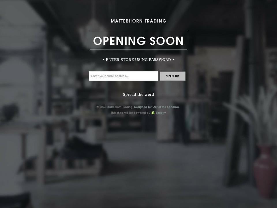 matterhorntrading.com.au shopify website screenshot