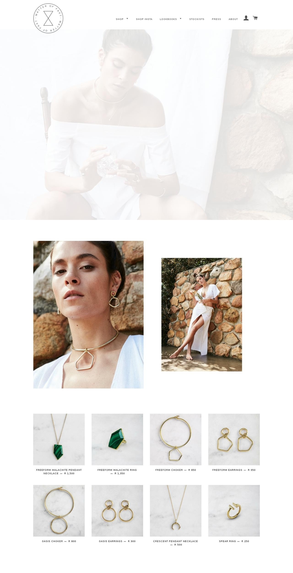 matteroffaktjewellery.com shopify website screenshot