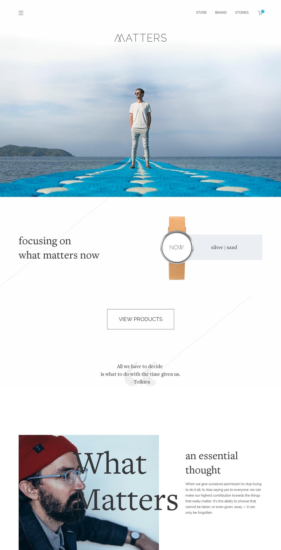 Matters Custom Shopify theme site example matters.com