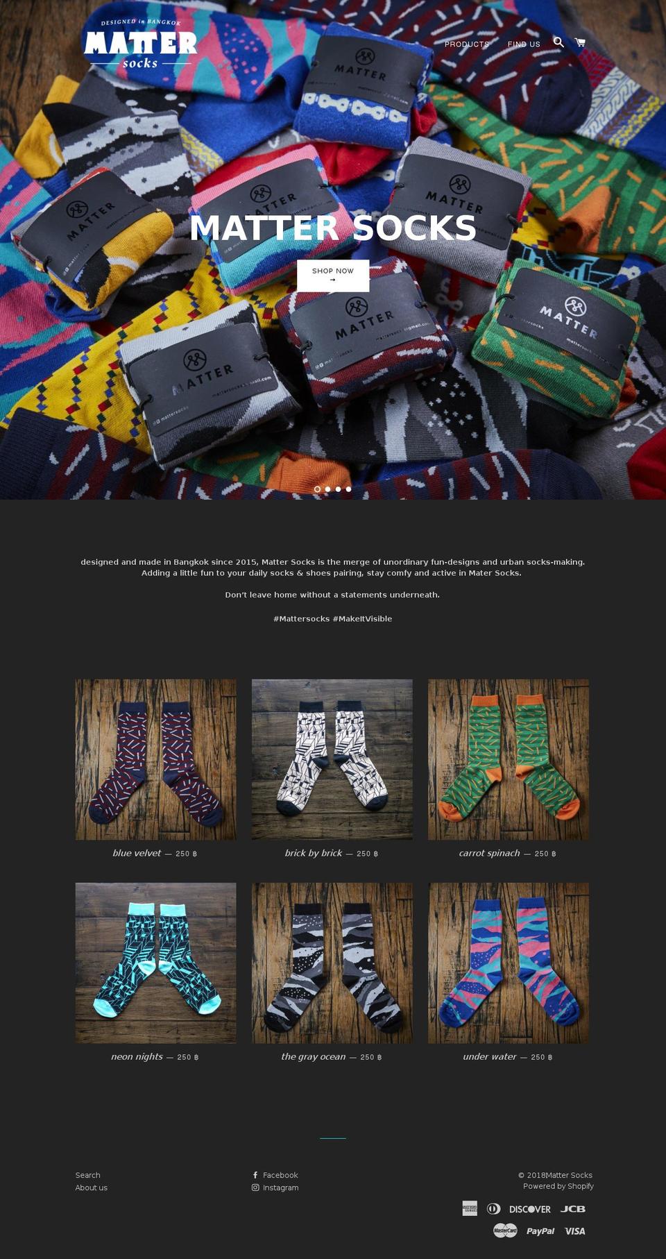 mattersocks.com shopify website screenshot