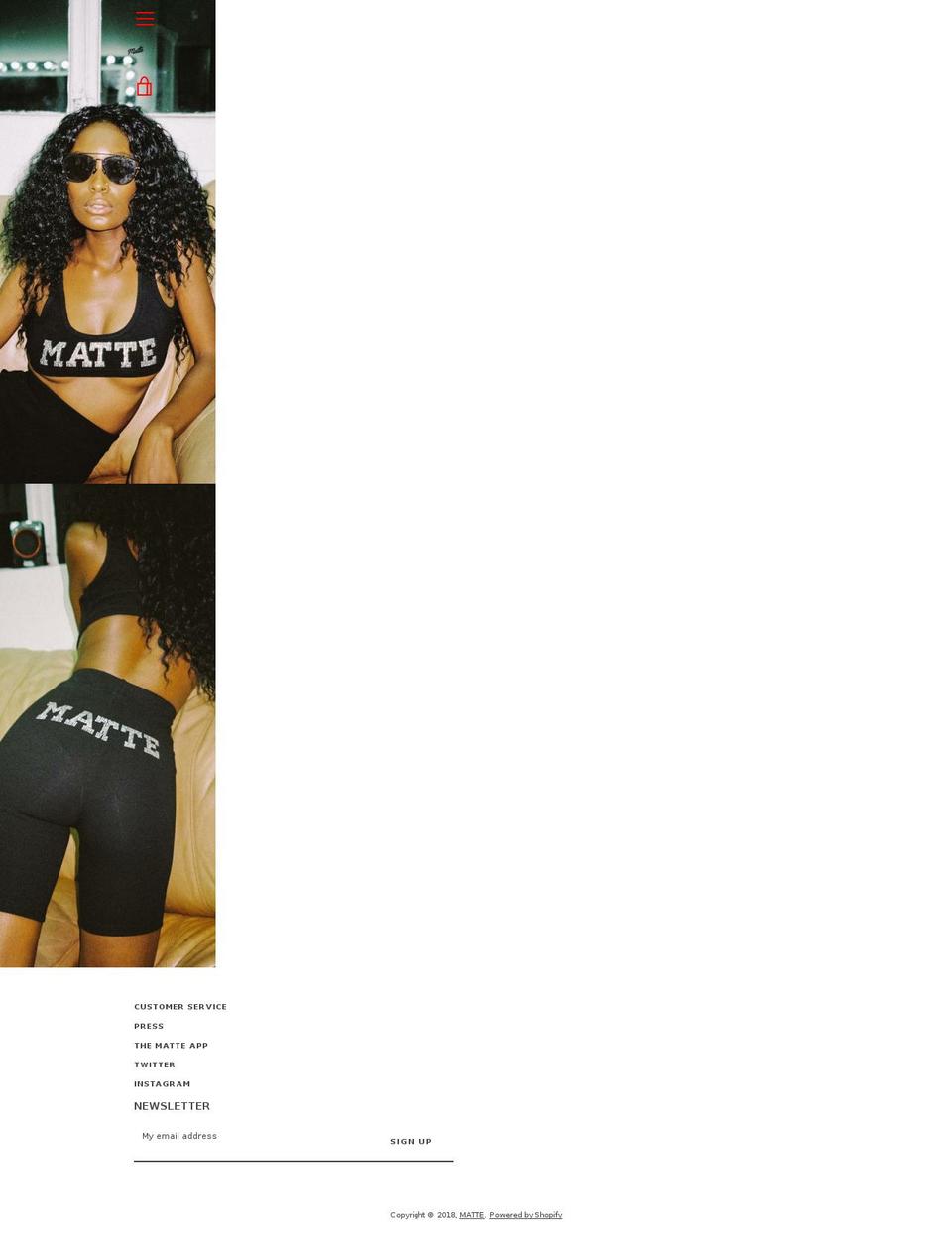 matteshop.com — Shopify storefront screenshot