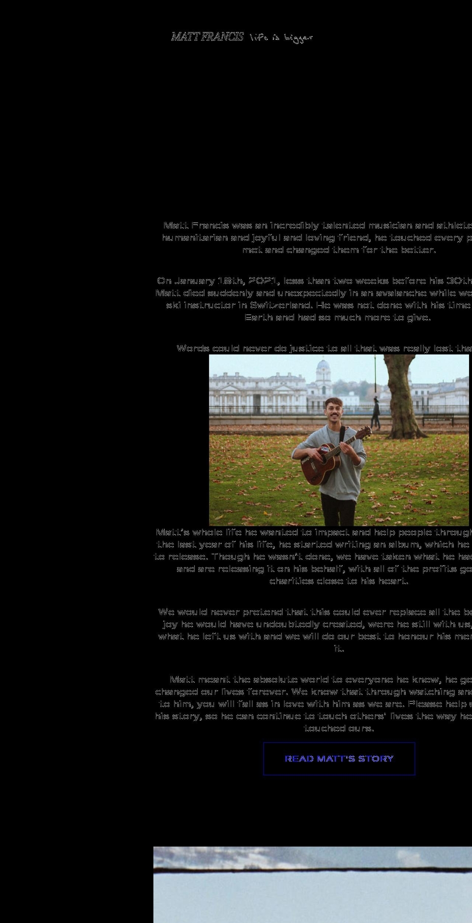 mattfrancismusic.com shopify website screenshot