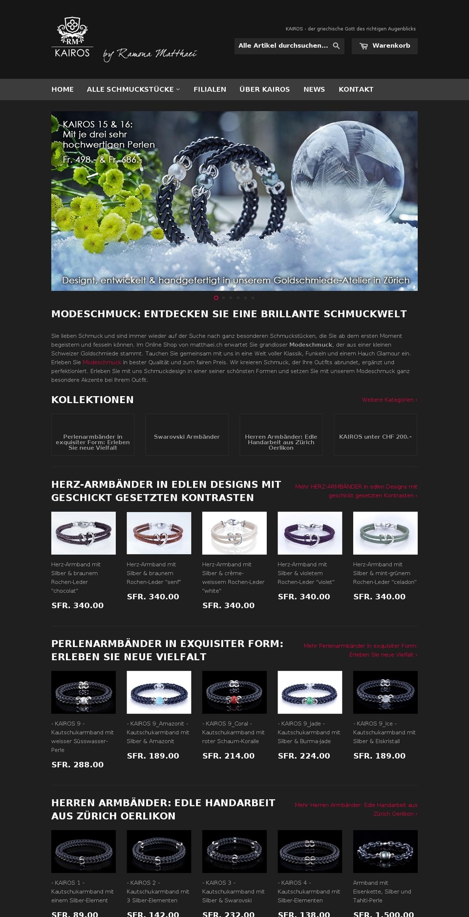 matthaei.ch shopify website screenshot