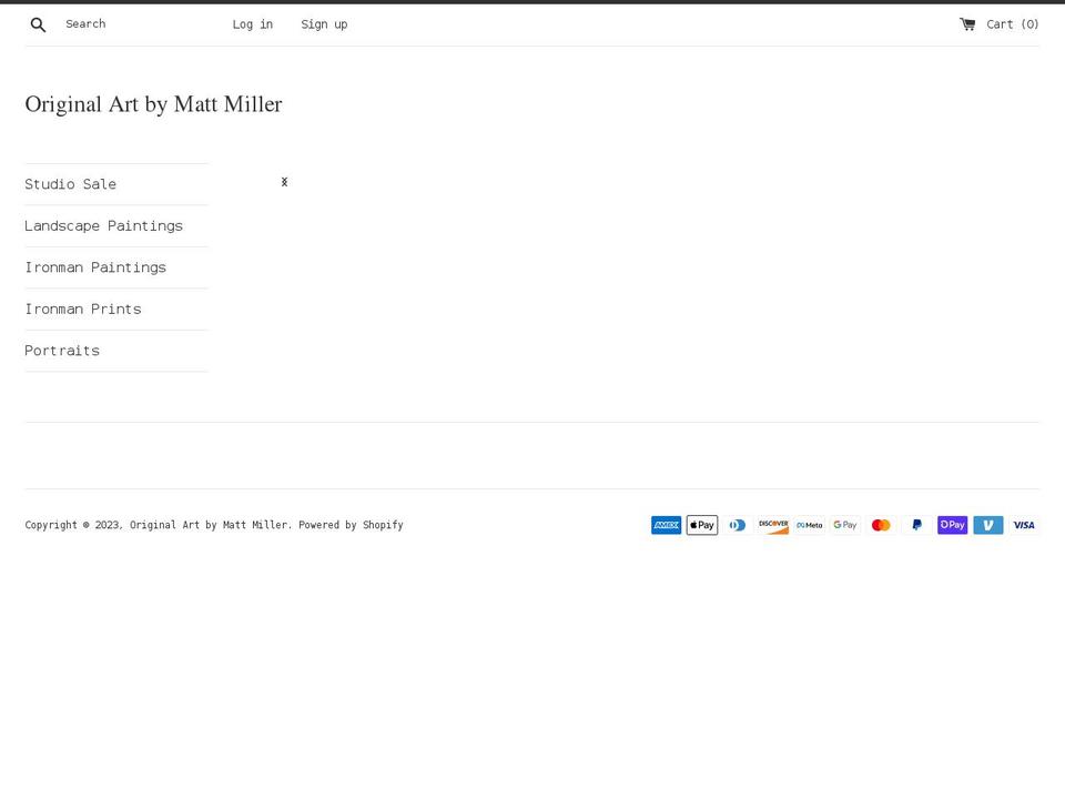 matthew-miller-art.myshopify.com shopify website screenshot
