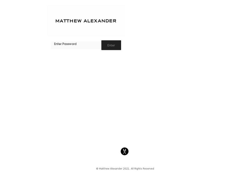 matthewalexander.com shopify website screenshot