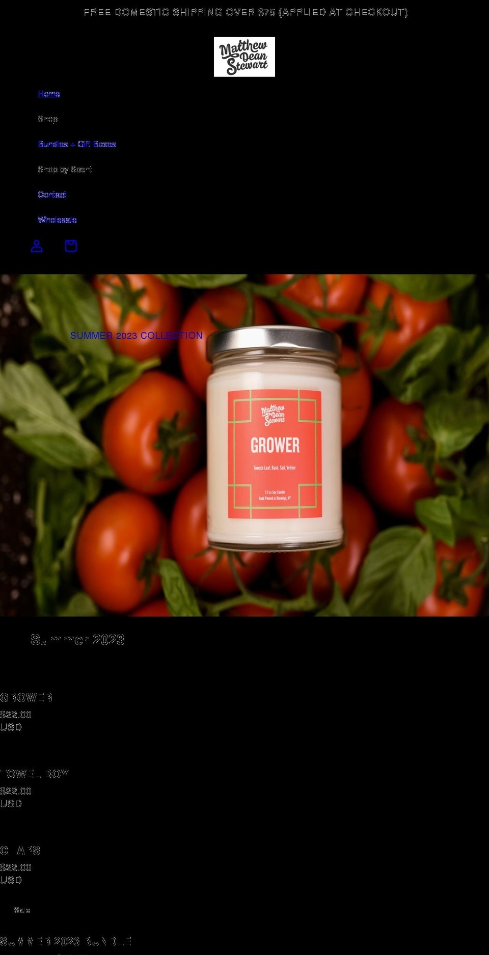 matthewdeanstewart.com shopify website screenshot