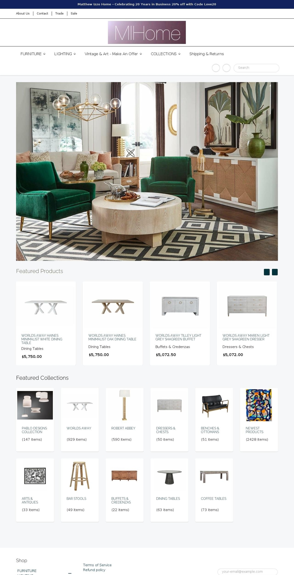 matthewizzohome.com shopify website screenshot