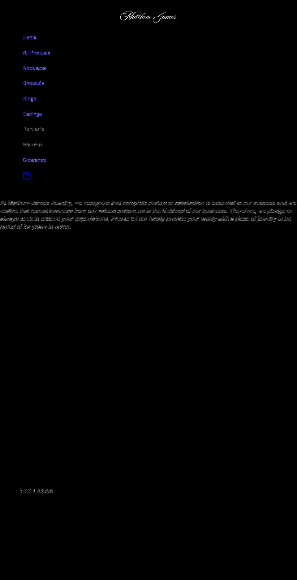 matthewjamesjewelry.com shopify website screenshot