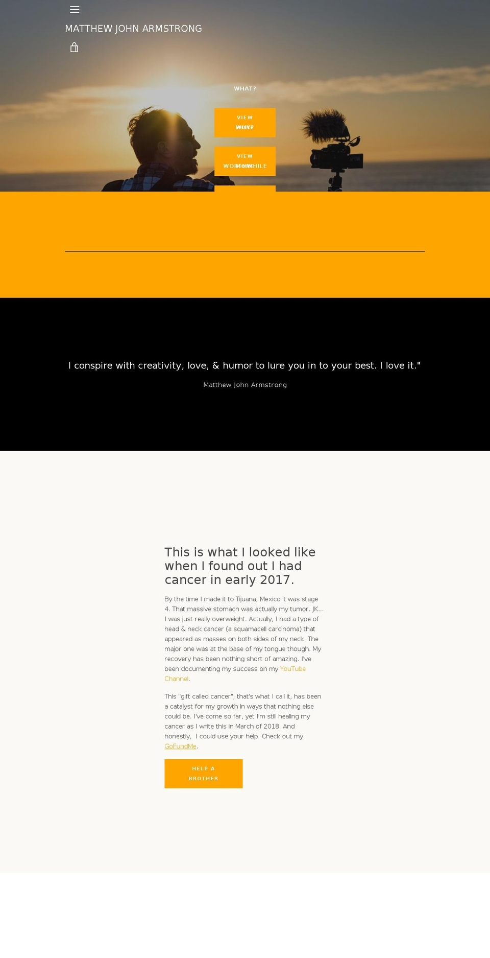 matthewjohnarmstrong.com — Shopify storefront screenshot