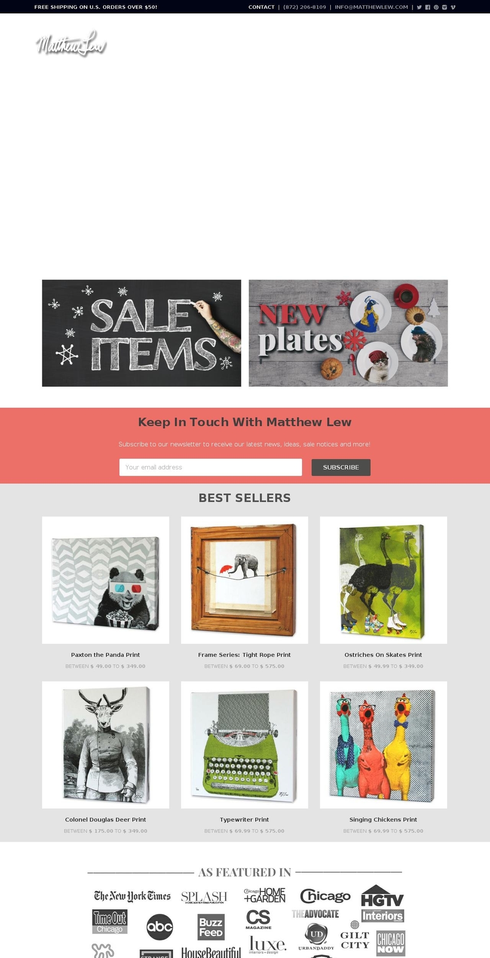 matthewlewshop.com shopify website screenshot