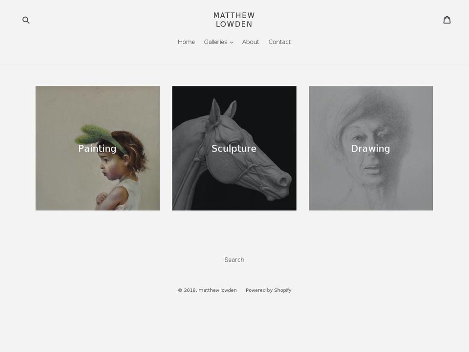 matthewlowden.com — Shopify storefront screenshot