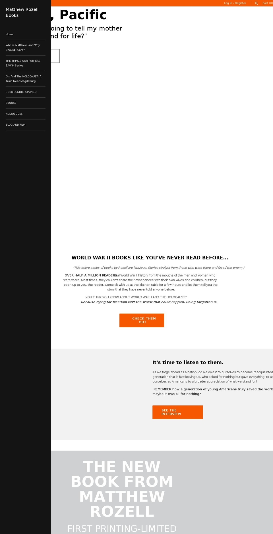 matthewrozellbooks.com shopify website screenshot