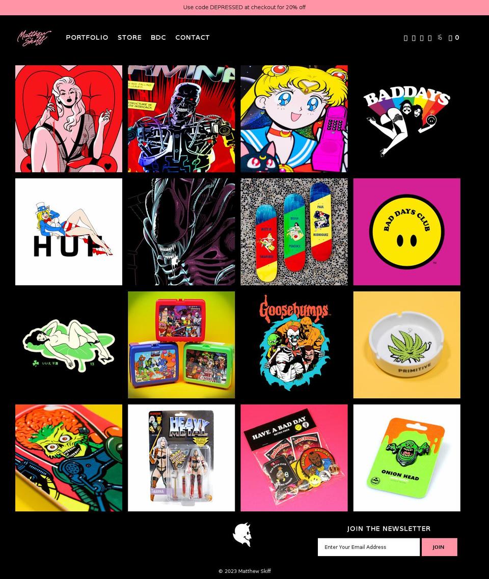 matthewskiff.com shopify website screenshot