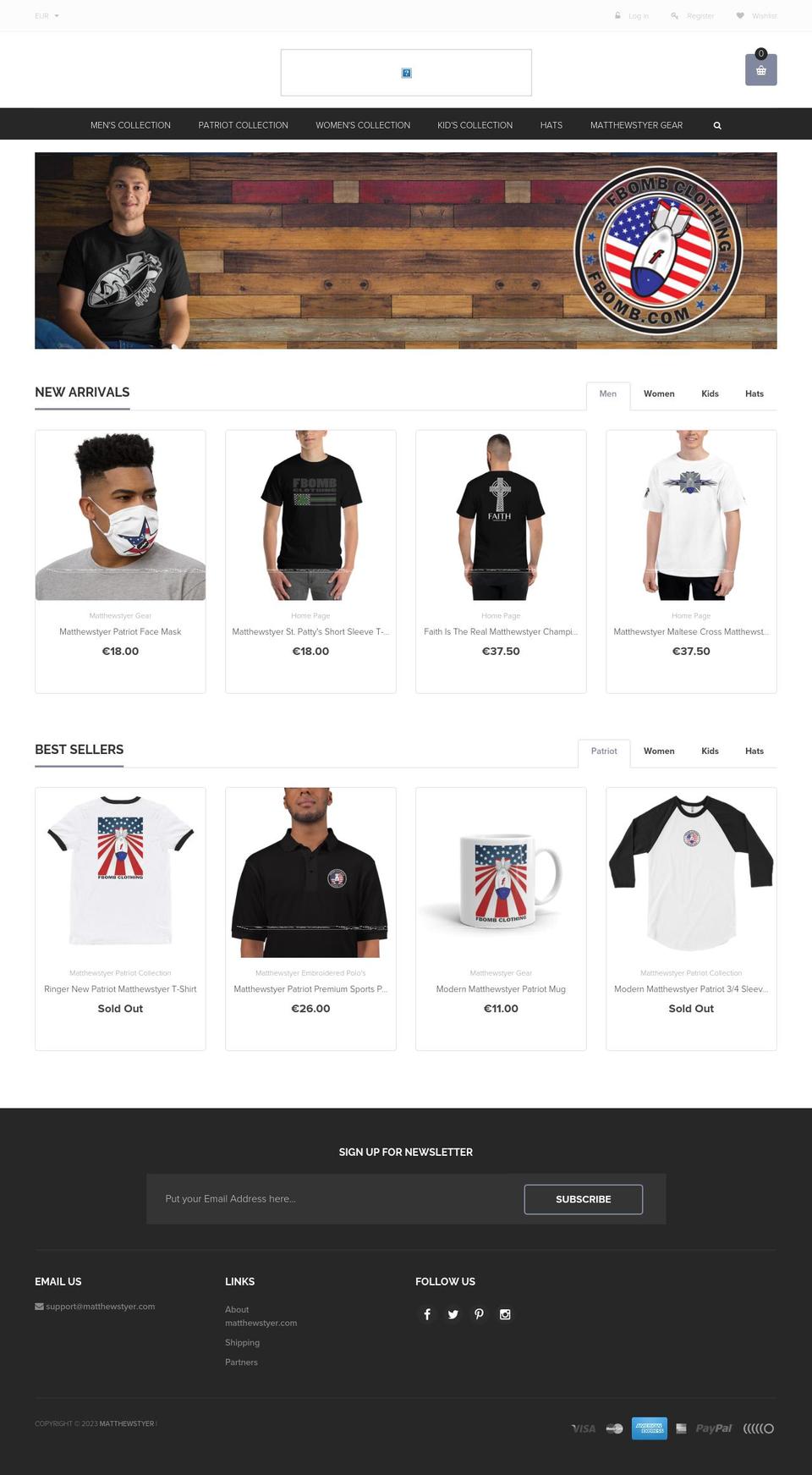 matthewstyer.com shopify website screenshot