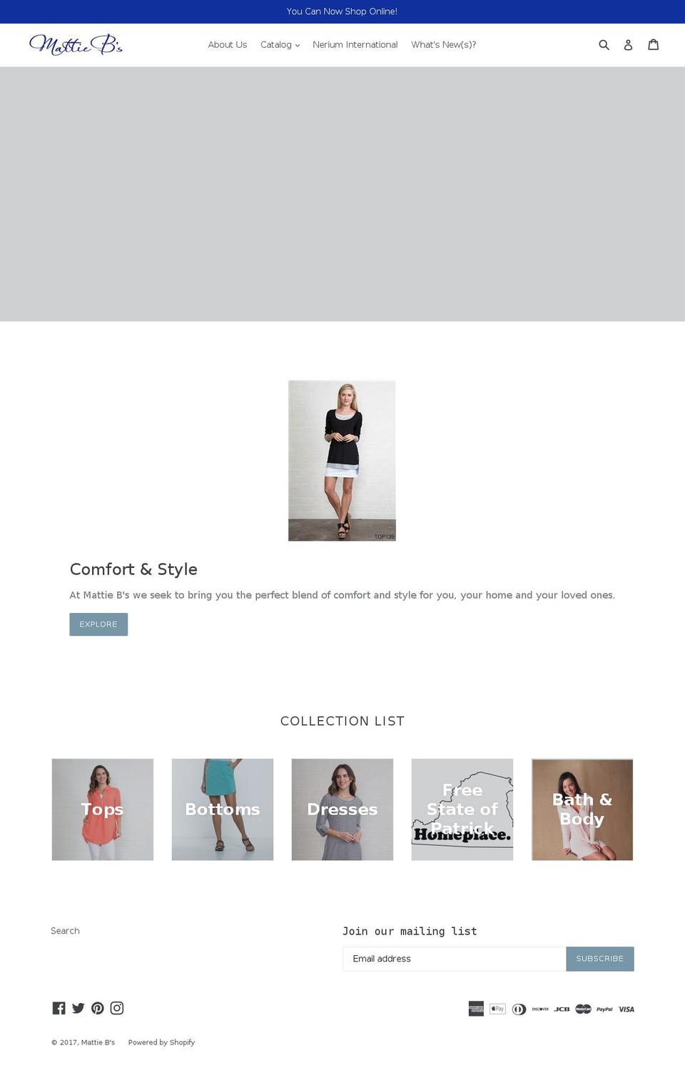 mattie-bs.com shopify website screenshot