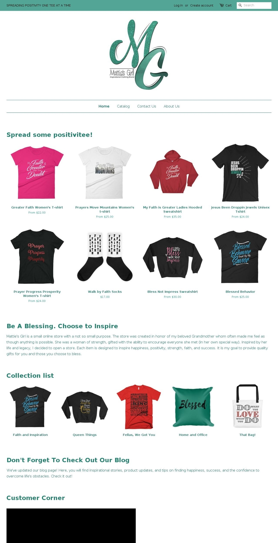 mattiesgirl.com — Shopify storefront screenshot