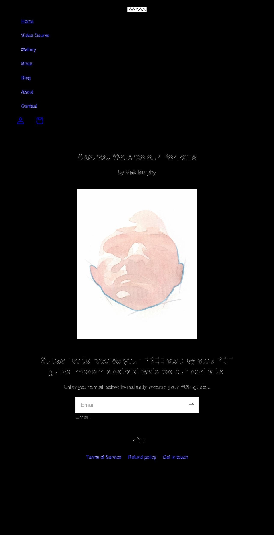 mattmurphyart.co.uk shopify website screenshot