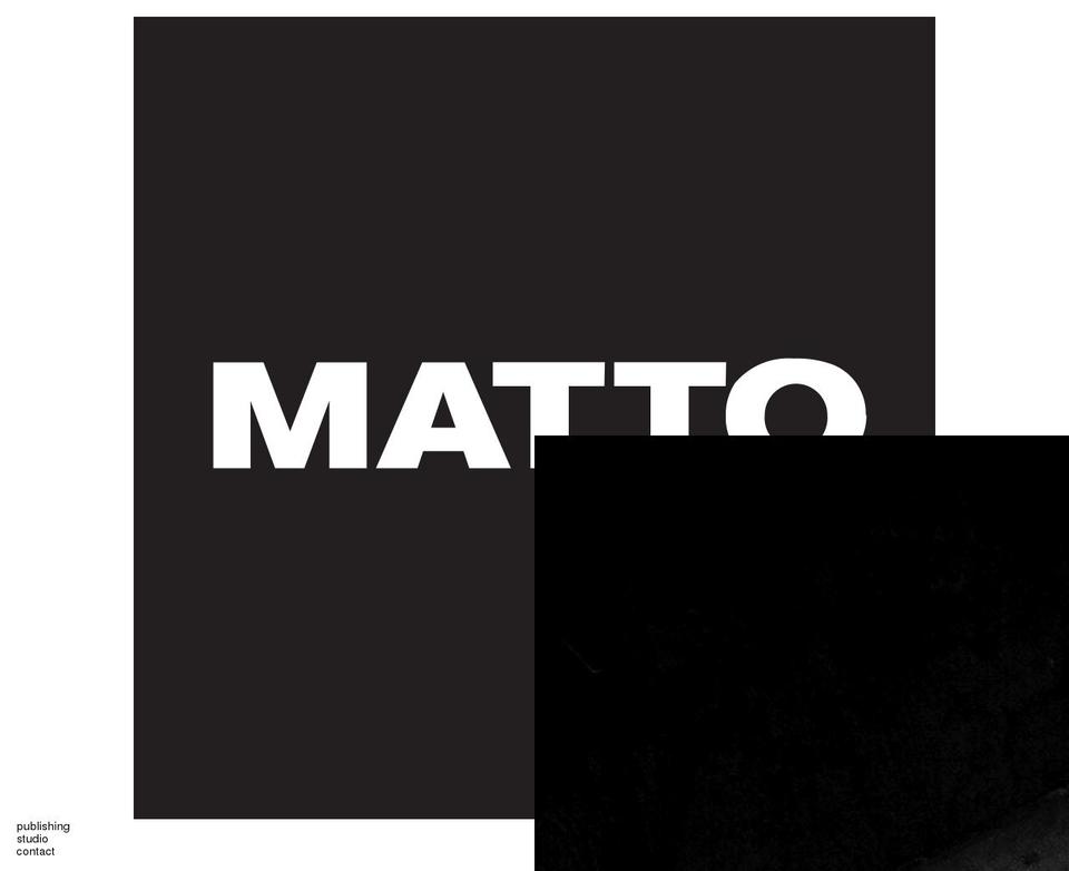 mattostudio.com shopify website screenshot