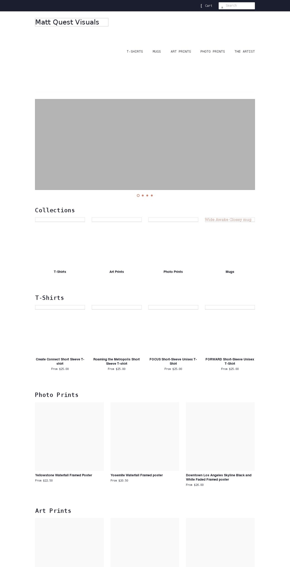 mattquest.com shopify website screenshot