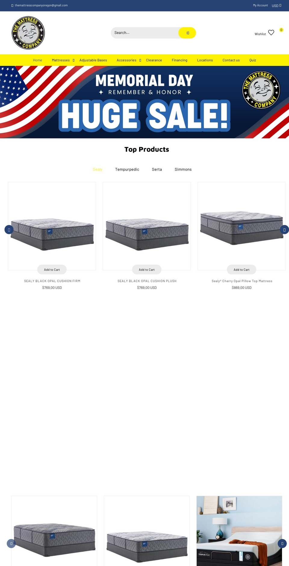 New z-dzine Shopify theme site example mattress-co.com