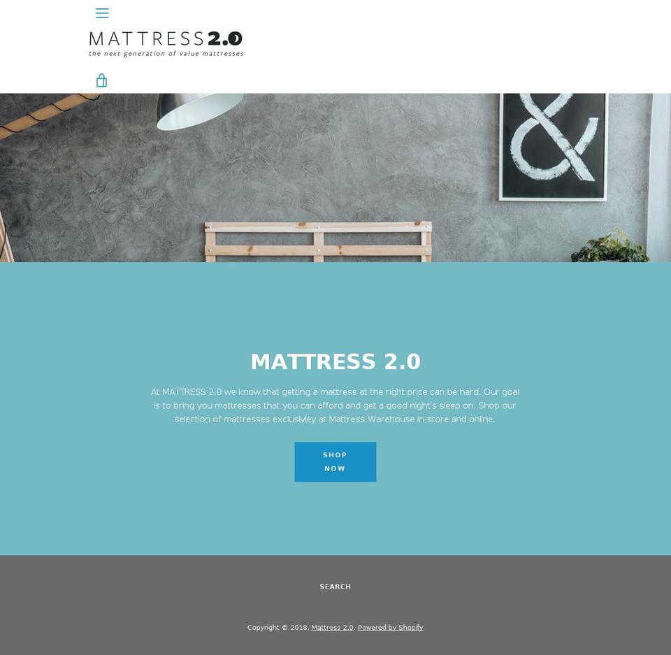mattress2.com shopify website screenshot