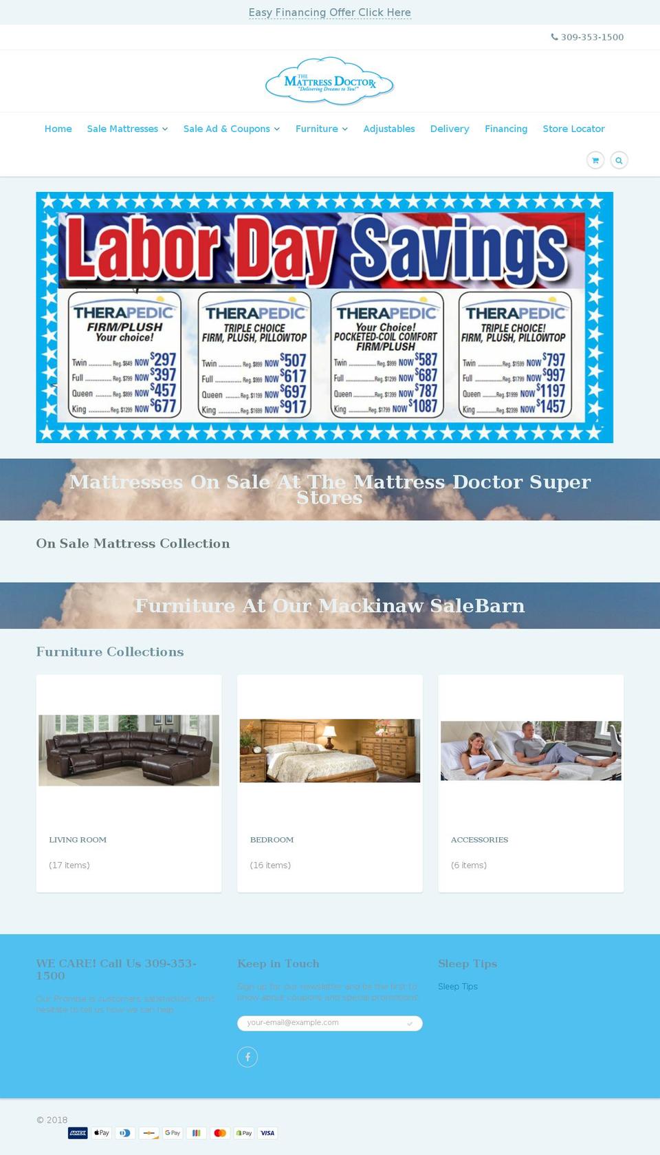 mattressdoctoronline.com — Shopify storefront screenshot