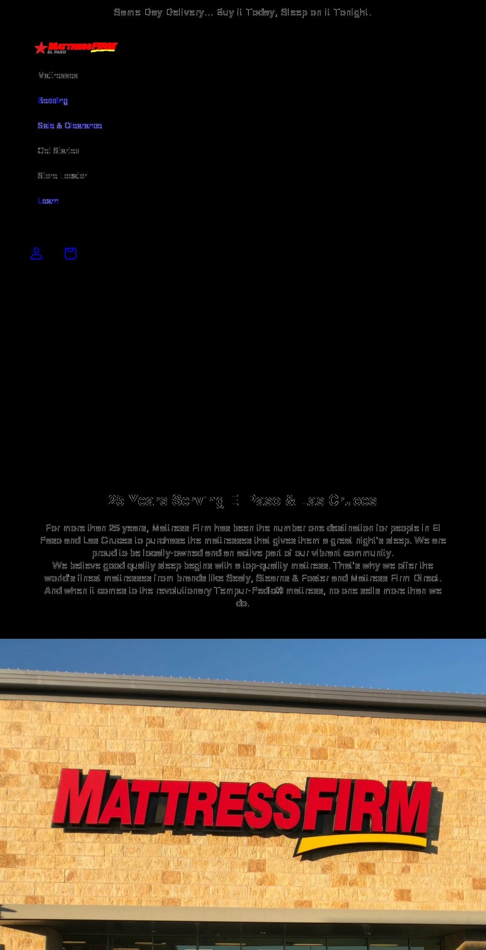 mattressfirmep.com shopify website screenshot