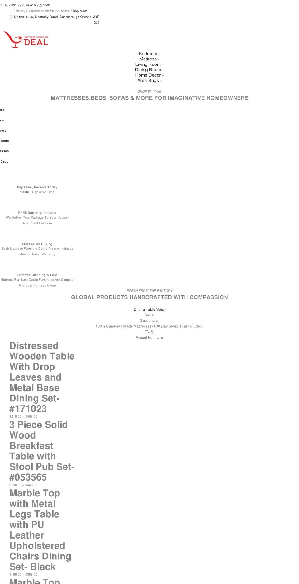 mattressfurnituredeal.com shopify website screenshot