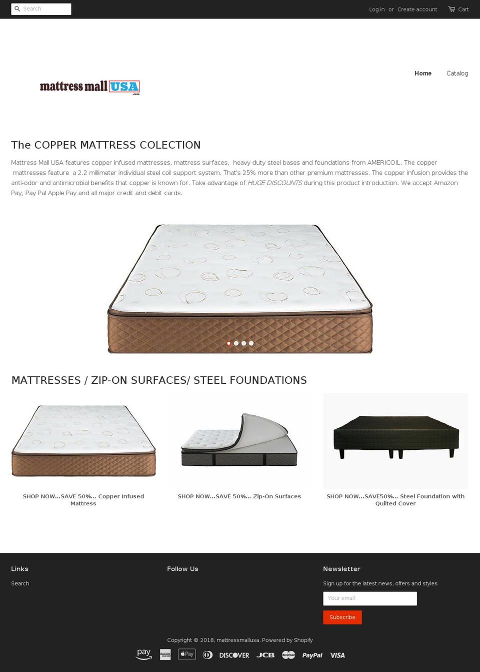 mattressmallusa.com — Shopify storefront screenshot