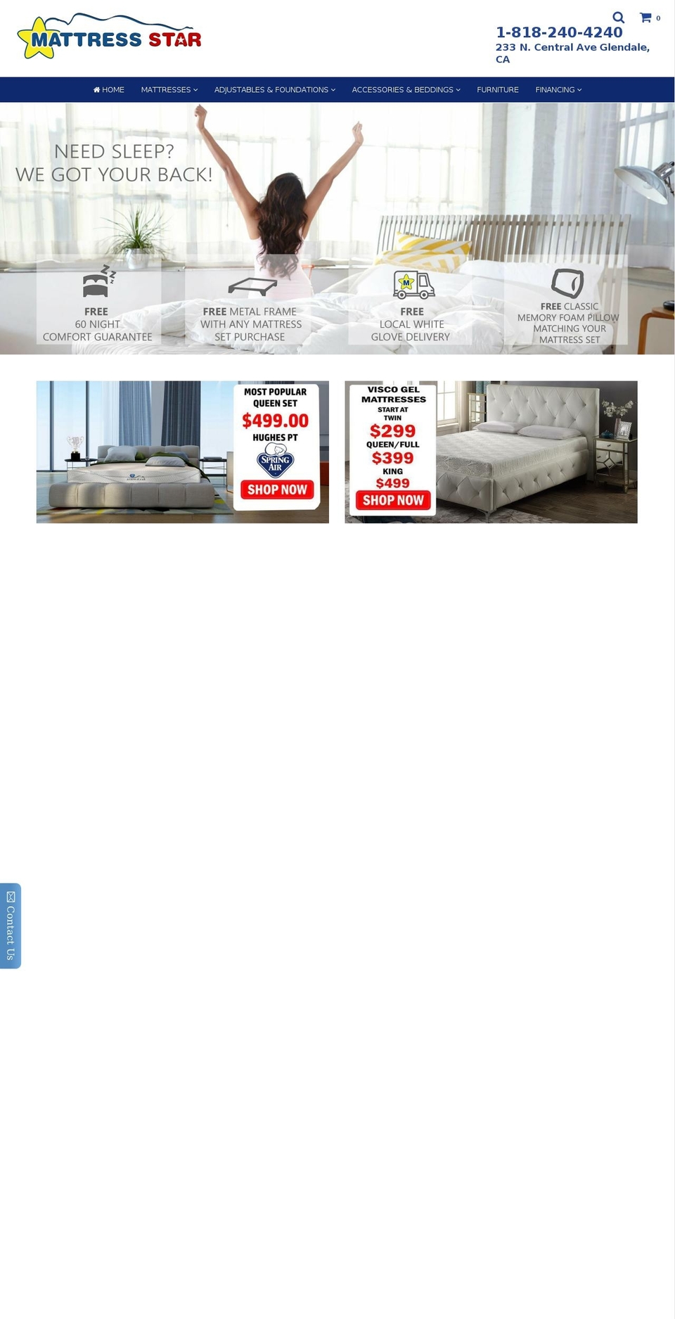 mattressstar4you.com — Shopify storefront screenshot