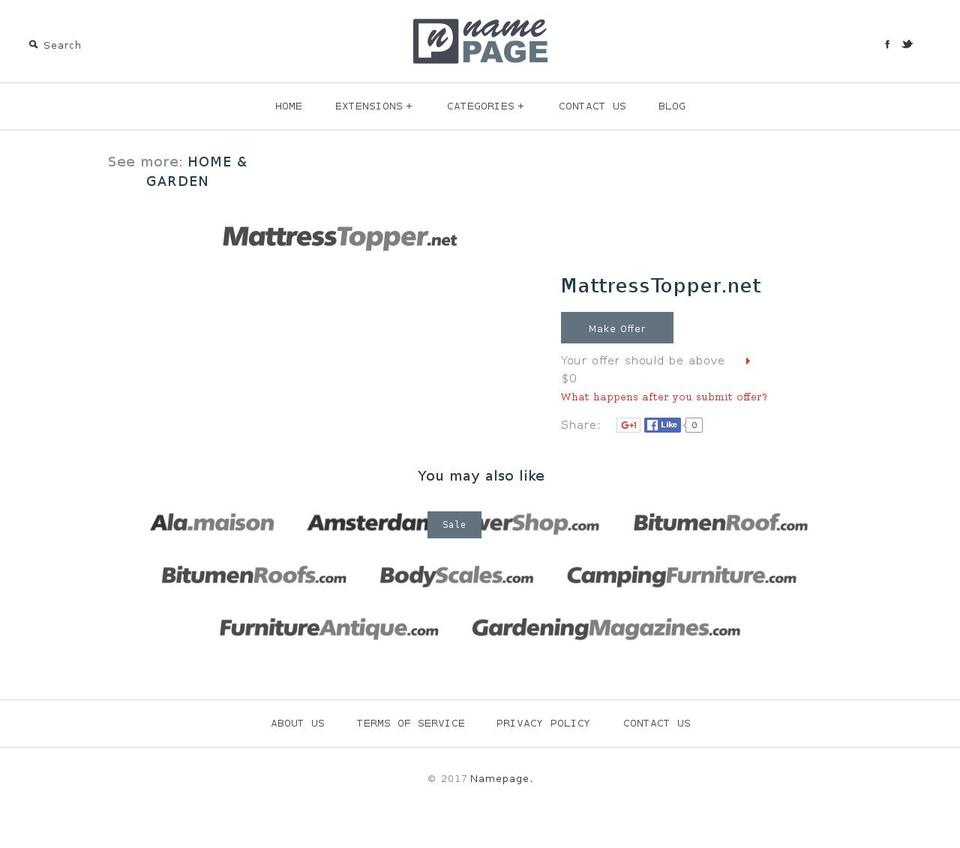 mattresstopper.net shopify website screenshot