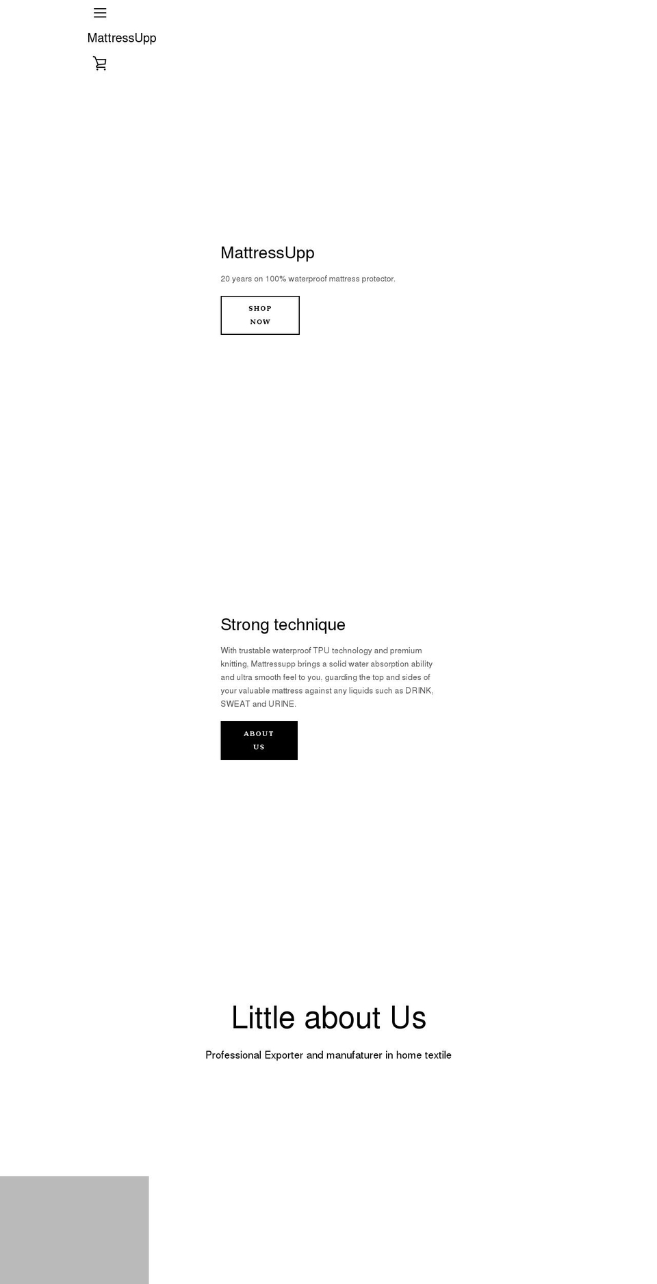 mattressupp.com shopify website screenshot