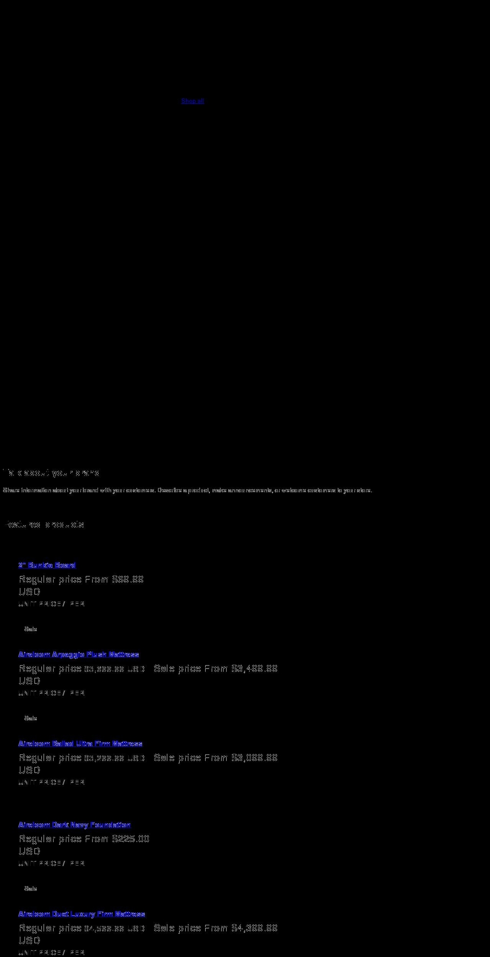 mattresswarehouseva.com — Shopify storefront screenshot
