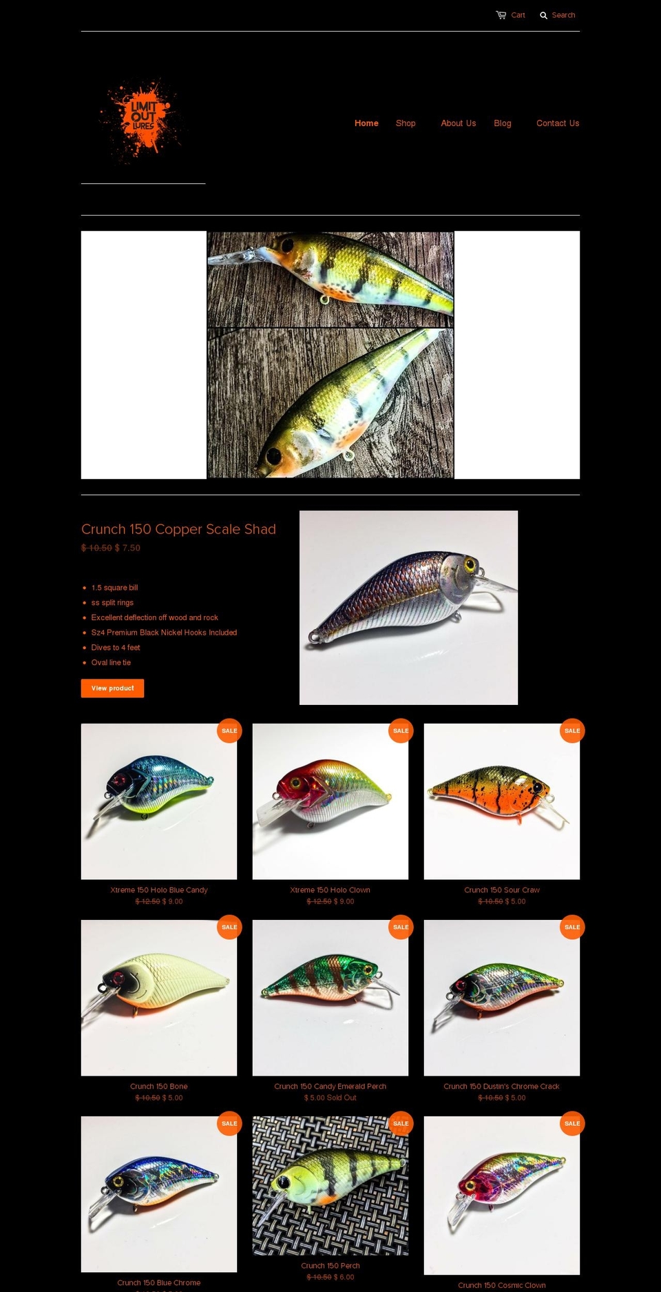 mattscustompaintedlures.com shopify website screenshot