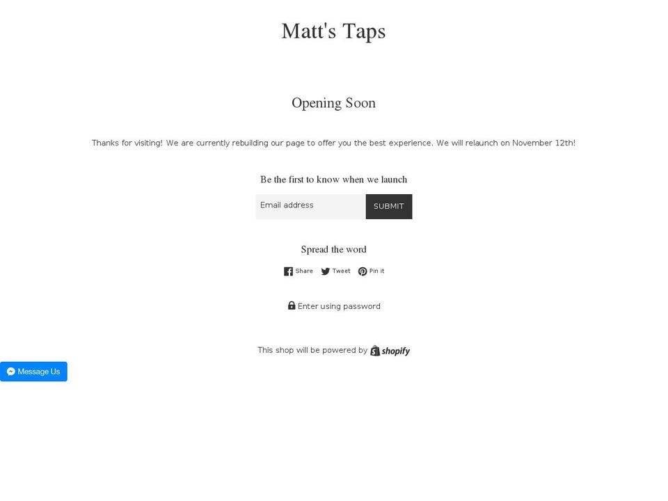mattstaps.com — Shopify storefront screenshot