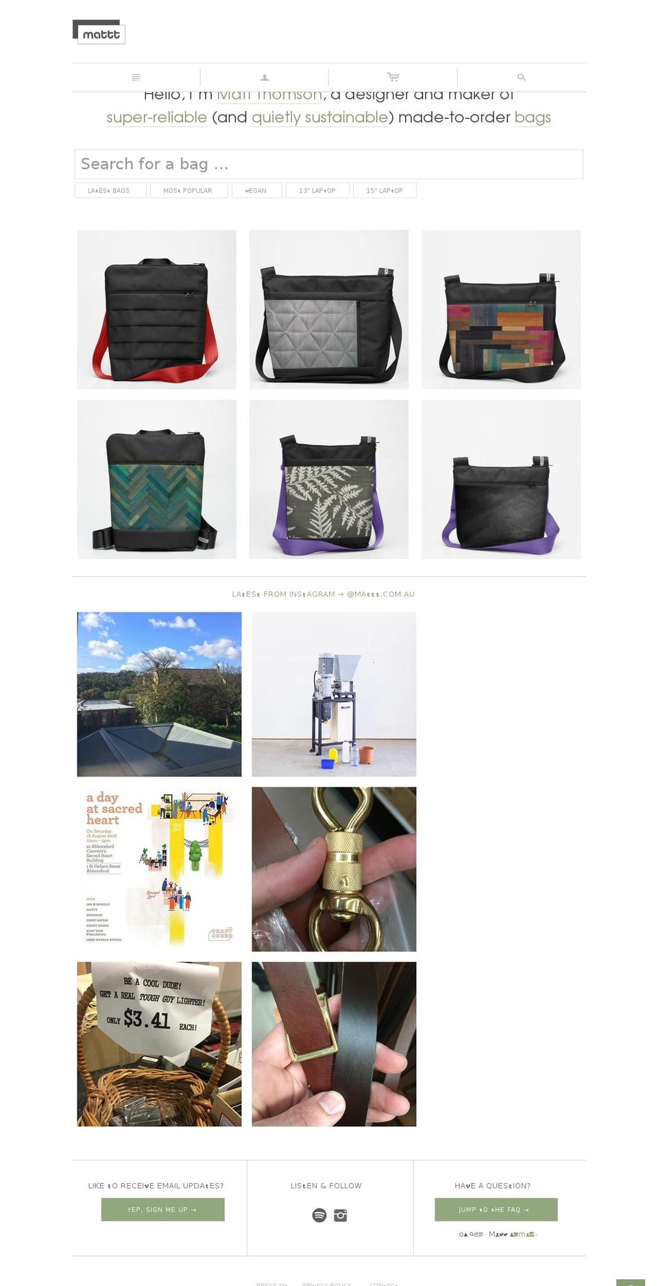 mattt.com.au shopify website screenshot