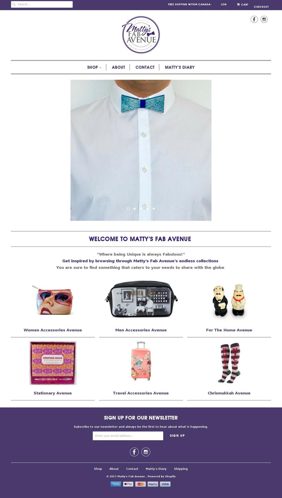 mattysfabavenue.com shopify website screenshot
