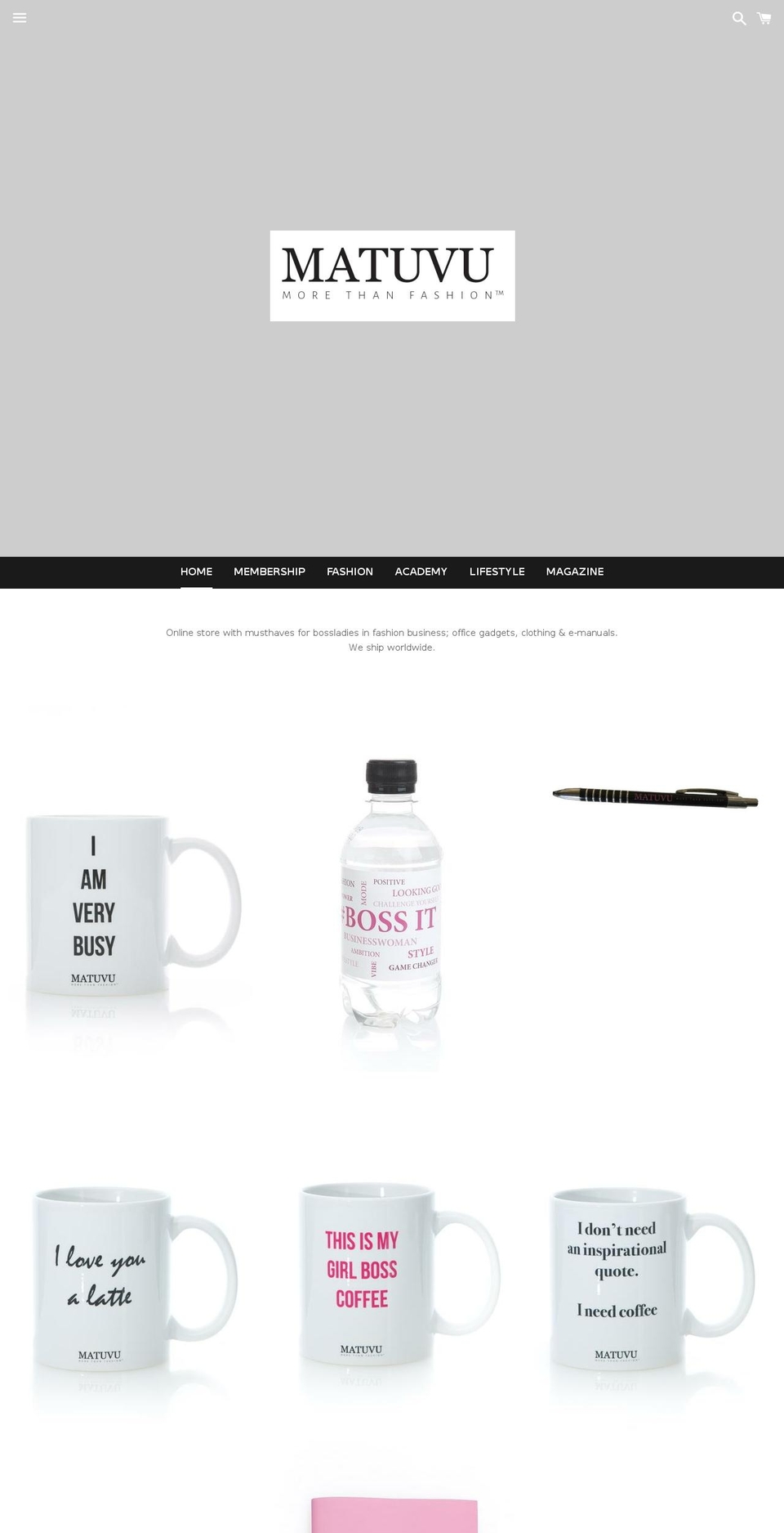 matuvushop.com — Shopify storefront screenshot