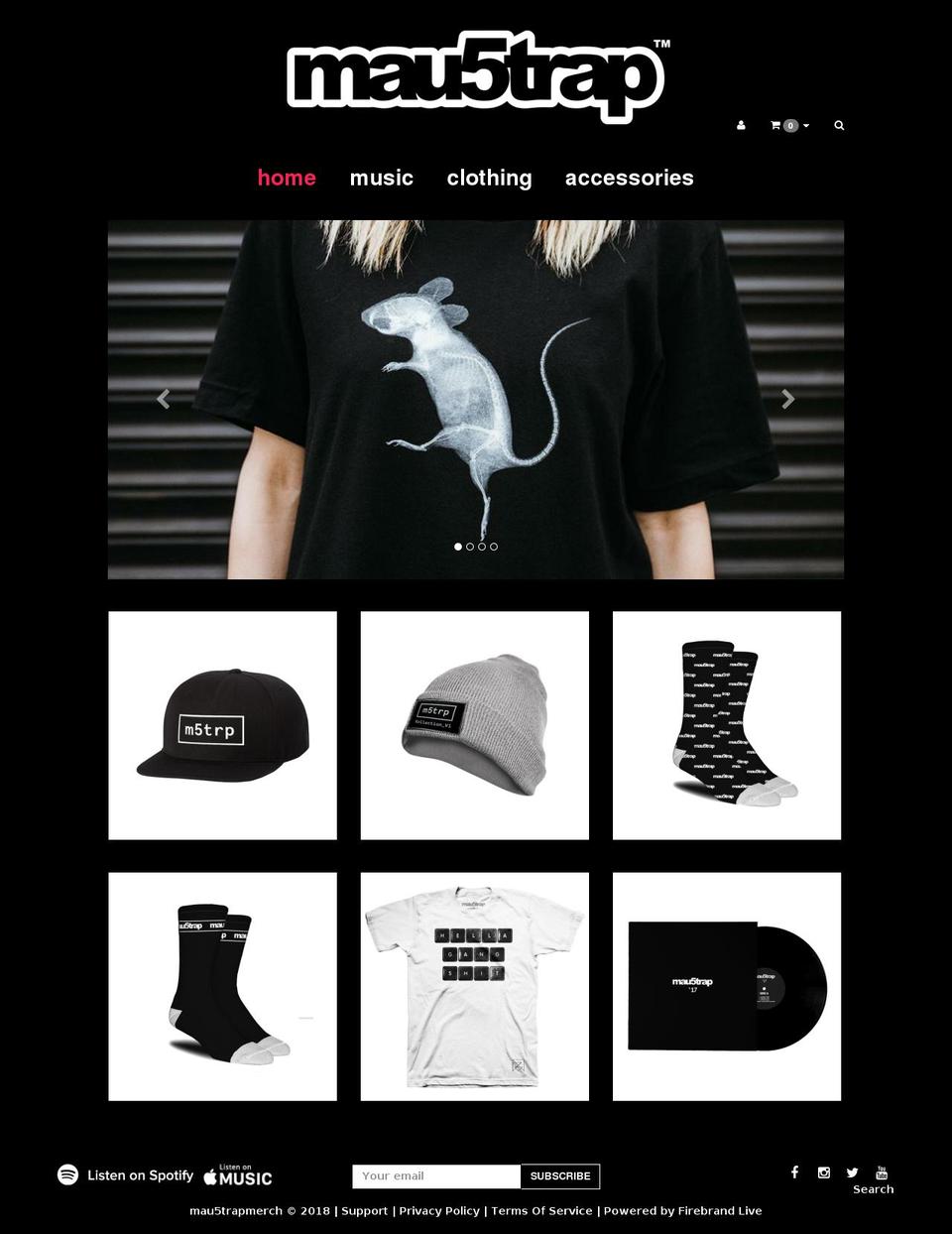 mau5trapmerch.com shopify website screenshot