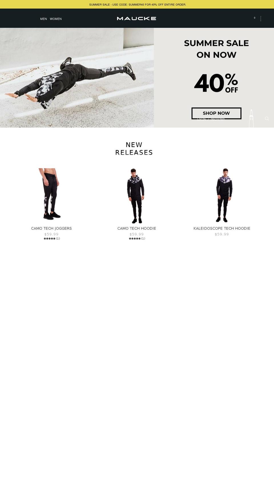 maucke.com — Shopify storefront screenshot