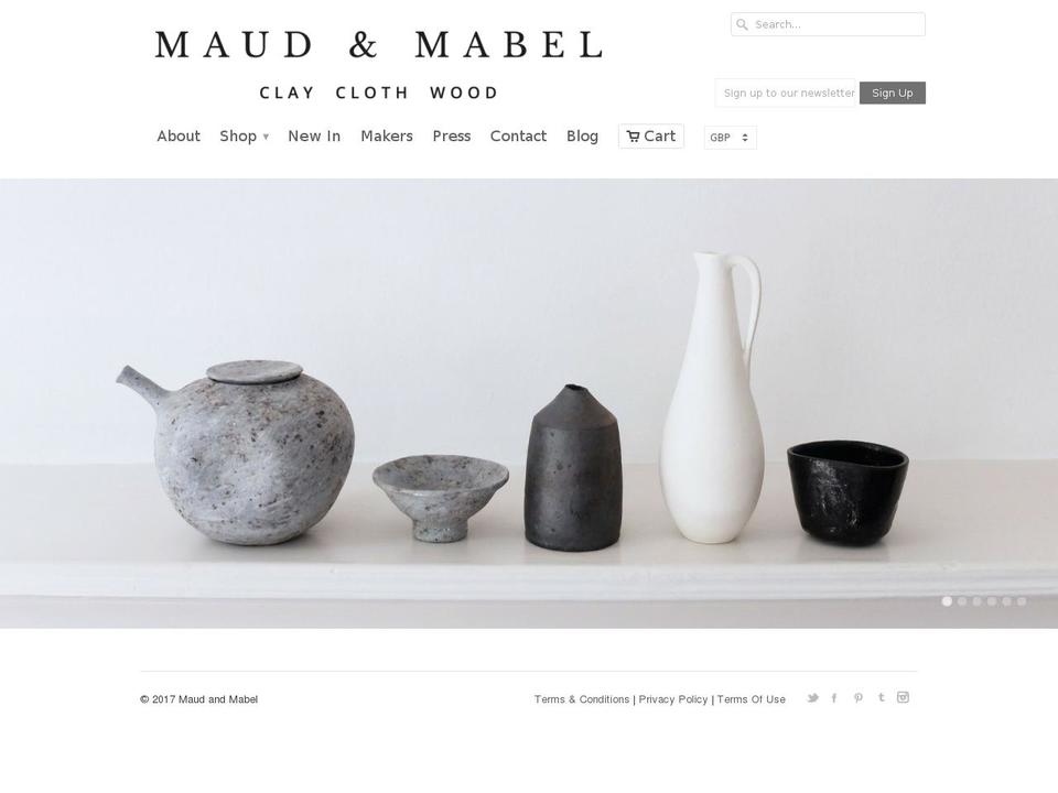 maudandmabel.com shopify website screenshot