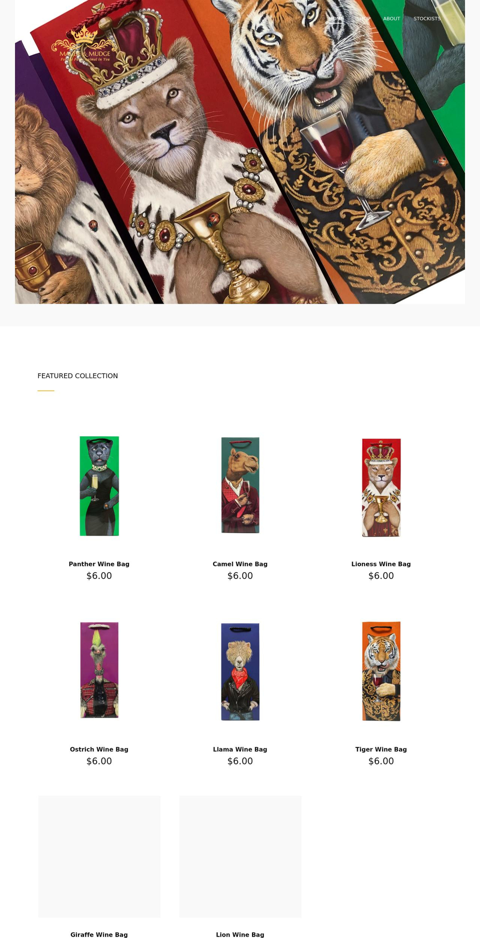 maudeandmudge.com shopify website screenshot