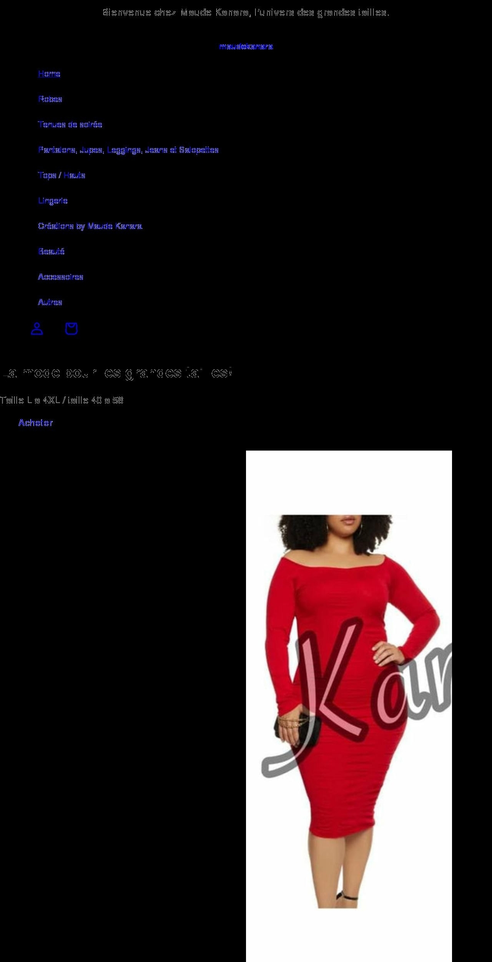 maudekanara.com — Shopify storefront screenshot
