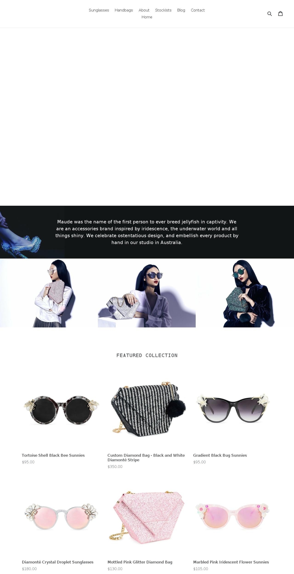 maudestudio.com.au shopify website screenshot