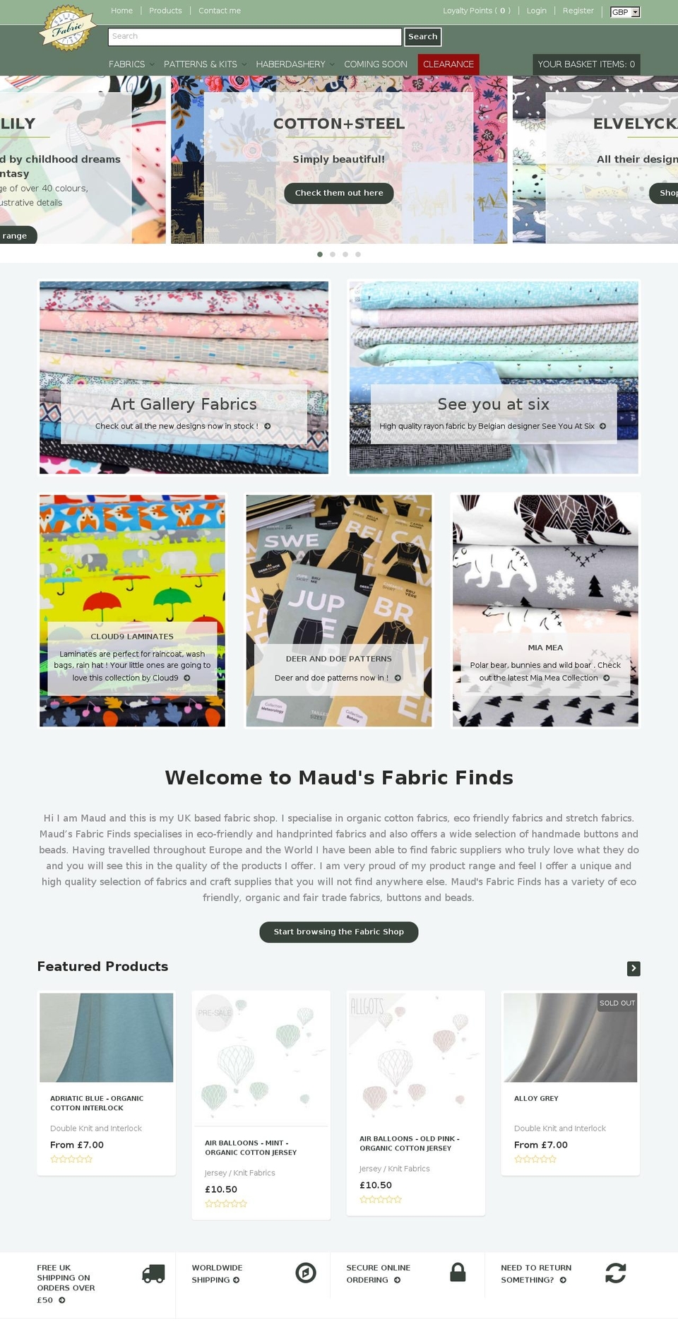 MFF Showtime v2  24 November 2016 Shopify theme site example maudsfabricfinds.com